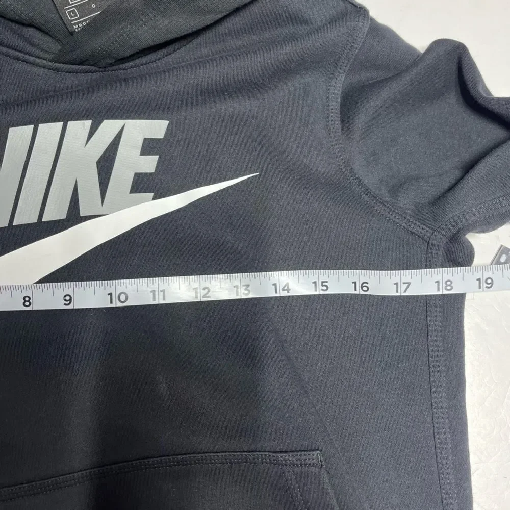 Nike Big Kids Swoosh Black Hoodie L